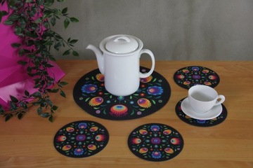 НАБОР ПОДКЛАДОК КРУГЛЫХ СТОЛОВ 1+4 - ОБЕРЕК