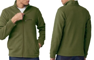 POLAR bluza męska CIEPŁA polarowa kurtka khaki 3XL