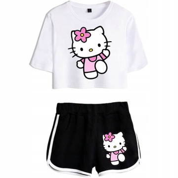 PIŻAMA HELLO KITTY ROZMIARY T-SHIRT KOMPLET