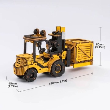 Деревянный 3D-пазл ROBOTIME - Вилочный погрузчик