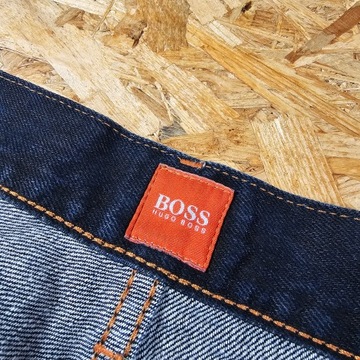 Spodnie Jeansowe HUGO BOSS ORANGE Proste Granatowe Dżins Jeans 40x32