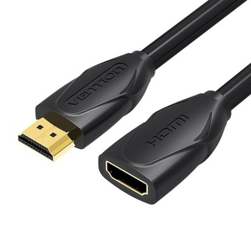 VENTION POZŁACANY KABEL PRZEWÓD PRZEDŁUŻACZ 2X HDMI 1.4 UHD 4K FULL HD 2M
