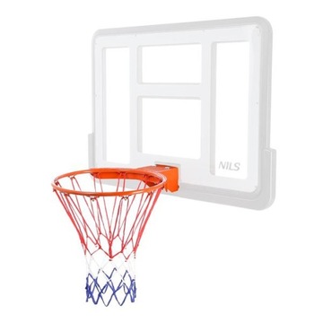 ZESTAW DO KOSZYKÓWKI OBRĘCZ DO KOSZYKÓWKI Z SIATKĄ ODKR04 45CM NILS