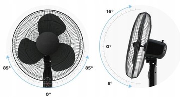 НАПОЛЬНЫЙ ВЕНТИЛЯТОР, ТИХИЙ, МОЩНЫЙ, 40 Вт, ЧЕРНЫЙ ПУЛЬТ ДИСТАНЦИОННОГО УПРАВЛЕНИЯ