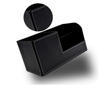 Кожаный настольный органайзер, подставка для ручек, телефон, пульт дистанционного управления.