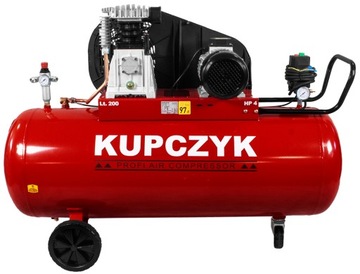 Kompresor tłokowy olejowy Sprężarka B3800B 200L KK 530/200 Kupczyk