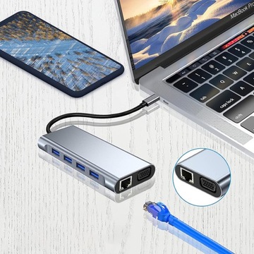 УНИВЕРСАЛЬНАЯ ДОК-СТАНЦИЯ USB-C С ПОРТОМ RJ45 ETHERNET