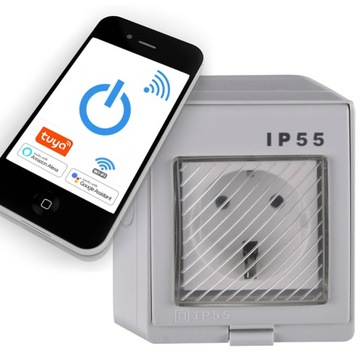 Programator Czasowy Smart Home Gniazdko IP55 Tuya