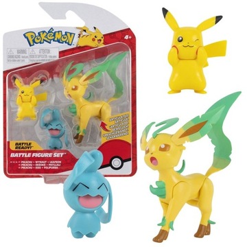 POKEMON FIGURKA 3PAK LEAFEON WYNAUT PIKACHU