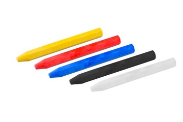 КАРАНДАШИ СТРОИТЕЛЬНЫЙ ВОСК МЕЛ 5 цветов по стали