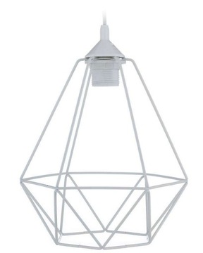 BIAŁA LAMPA SUFITOWA WISZĄCA LOFT INDUSTRIAL METAL