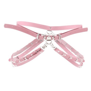 Biżuteryjny łańcuszek na talię dla kobiet Punk Body Belt Pink