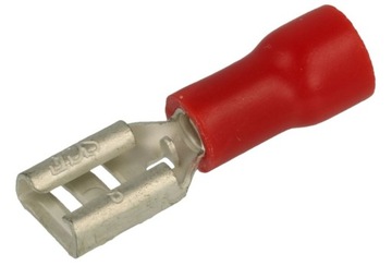 Konektor izolowany żeński 6,3x0,8mm końcówka 10szt
