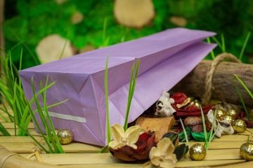 ПОДАРОЧНЫЕ ПАКЕТЫ ФИОЛЕТОВЫЕ ПАСТЕЛЬНЫЕ 10х7х28 НАБОР 100 шт. для ЭКО конфет