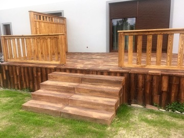 Бетонная лестница имитация дерева бетон