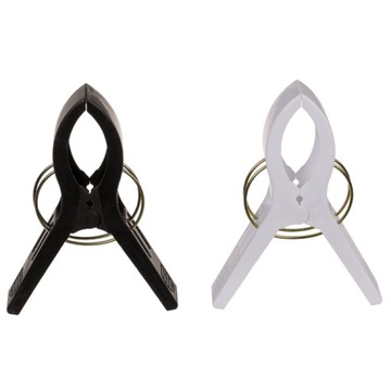 KLIPSY do Ręczników Plażowych Klamerki XL DUŻE 4 szt/kpl cz, bi