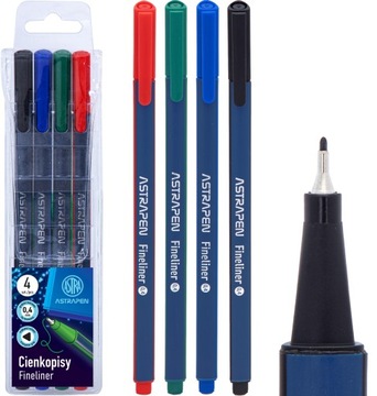 Astra CIENKOPISY TRÓJKĄTNE Zestaw 4 kolory