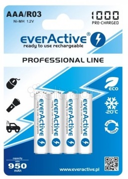 Зарядное устройство EverActive NC-3000 + 4 шт. EverActive R03