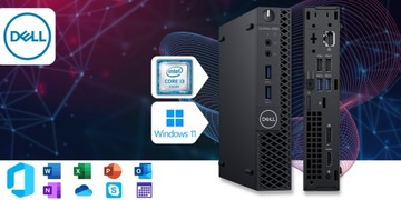 Мини-компьютер Dell Optiplex 3060 Tiny I3 8GEN 16 ГБ новый 256SSD Win11 WiFi
