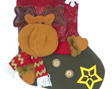 НАБОР 3 РОЖДЕСТВЕНСКИХ НОСКОВ ДЛЯ ПОДАРКОВ 3D XXL