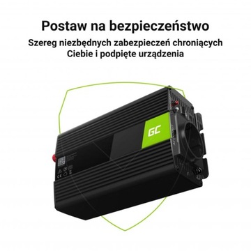 Преобразователь напряжения Green Cell, инвертор от 24 В до 230 В, 300 Вт/600 Вт, чистый синус