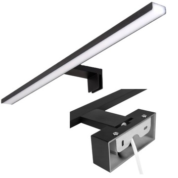 KINKIET ŁAZIENKOWY LED 8W 40CM czarny loft lampka nad lustro ŚCIENNY