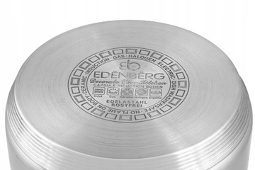 Набор кастрюль EDENBERG, нержавеющая сталь, 12 предметов, ГАЗОВАЯ ИНДУКЦИЯ