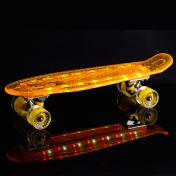 СКЕЙТБОРД FISZA С ПОЛНЫМ ОСВЕЩЕНИЕМ КОЛЕСА СВЕТОДИОДНАЯ ДОСКА USB