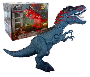 DUŻY DINOZAUR T-REX CHODZI RYCZY ŚWIECI ZNOSI JAJA