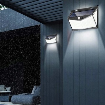 СОЛНЕЧНАЯ ЛАМПА С ДАТЧИКОМ ДВИЖЕНИЯ И СУМЕРКА 208LED