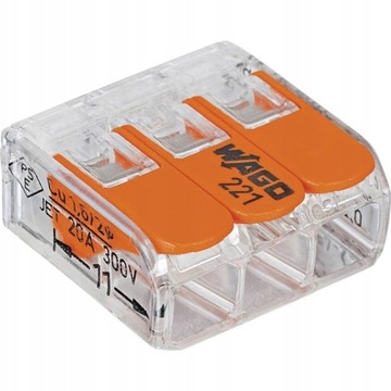 Szybkozłącza Wago 221-413 0,2-4 mm2 450 V