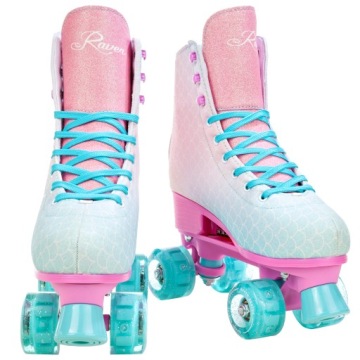 Регулируемые роликовые коньки в стиле ретро RAVEN Mides LED 35-38