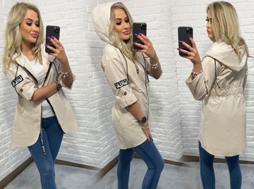 LETNIA ASYMETRYCZNA PARKA WIATRÓWKA kurtka L