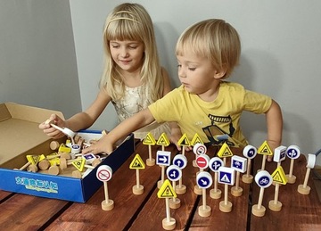 50 шт. x2 БОЛЬШИЕ ДВУСТОРОННИЕ ДЕРЕВЯННЫЕ ДОРОЖНЫЕ ЗНАКИ