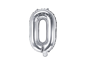 Balon Foliowy Literka O Litera Srebrna 35 cm