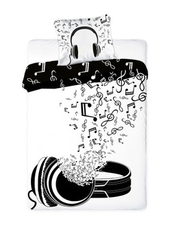 POŚCIEL dwustronna music 160X200+70X80