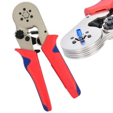 ZACISKARKA SZEŚCIOKĄTNA KONEKTORÓW TULEJEK KABLI PRZEWODÓW KOŃCÓWEK PRASKA