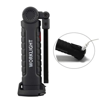 Светодиодный фонарик для мастерской COB, литий-ионный аккумуляторный крючок