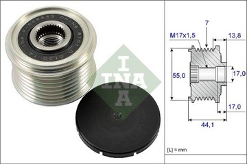 ALTERNÁTOR - SPOJKA JEDNOSMĚR SCHAEFFLER INA 535 0167 10