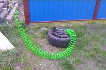 WĄŻ PRZEWÓD 8x12MM 15M SPIRALNY POLIURETANOWY PNEUMATYCZNY DO KOMPRESORA
