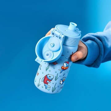 ЛЕГКАЯ СТАЛЬНАЯ БУТЫЛКА ДЛЯ ВОДЫ НЕРЖАВЕЮЩАЯ СТАЛЬ SHARKS SINGLE ION8 0,4 л