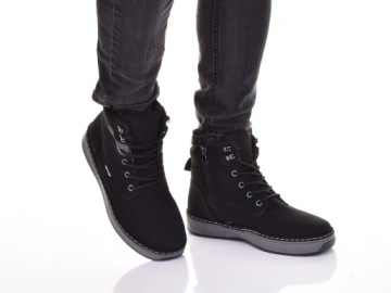 МУЖСКИЕ ЗИМНИЕ САПОГИ ИЗ ЭКОКОЖИ ЧЕРНЫЕ СНЕЖНЫЕ САПОГИ УТЕПЛЕННЫЕ