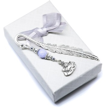 ZAKŁADKA DO KSIĄŻKI żaba jadeit LAWENDOWY