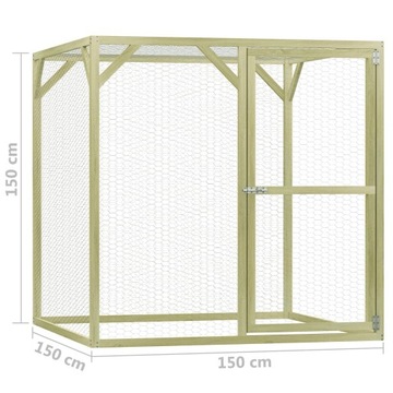 Клетка для птицы, 1,5х1,5х1,5 м, проволока пропитанная