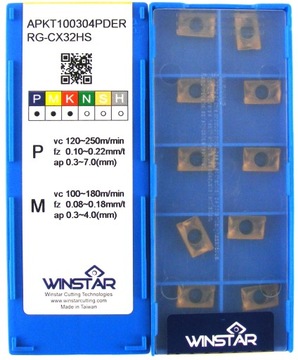 Płytki wieloostrzowe APKT 100304PDER RG-CX32HS