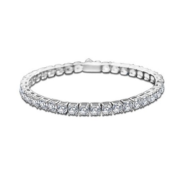 3MM srebrna S925 bransoletka moissanite nowe prezenty dla mężczyzn i kobiet