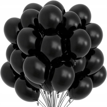 Balony Czarne 50 szt Balon Halloween HIT