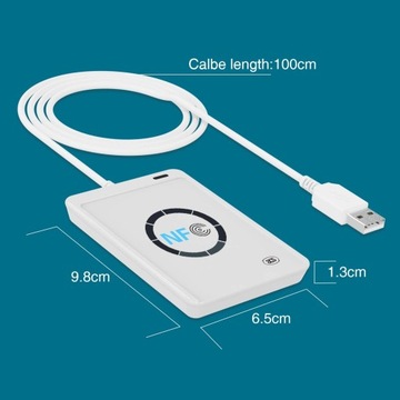 Czytnik USB NFC RFID Reader Karty Chip