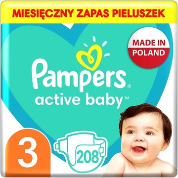 Pieluszki Pampers Active Baby R3 6-10 kg 208 szt.