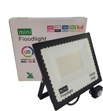 Naświetlacz Led halogen zewnętrzny 100W z czujnikiem